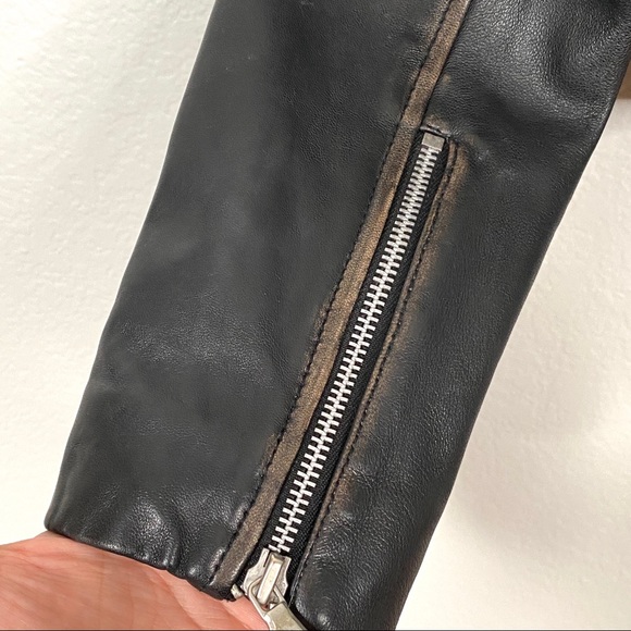 Bagatelle.NYC Genuine Aged leather Moto Jacket S - Picture 15 of 16